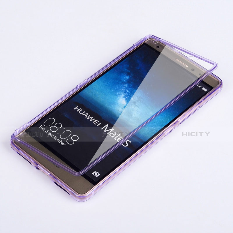 Funda Silicona Transparente Cubre Entero para Huawei Mate S Morado