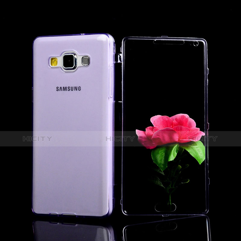 Funda Silicona Transparente Cubre Entero para Samsung Galaxy A5 SM-500F Morado