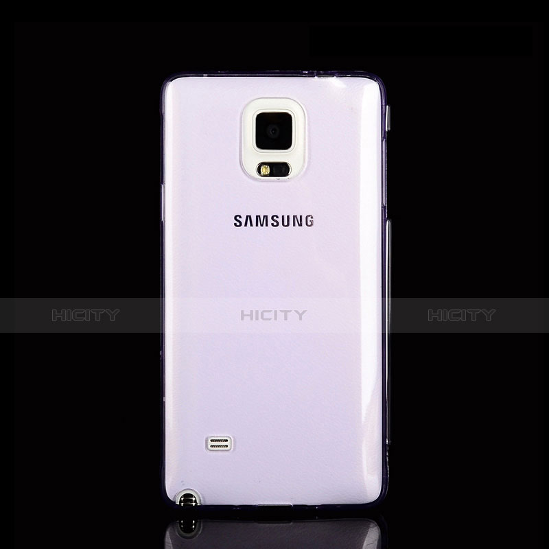 Funda Silicona Transparente Cubre Entero para Samsung Galaxy Note 4 Duos N9100 Dual SIM Morado