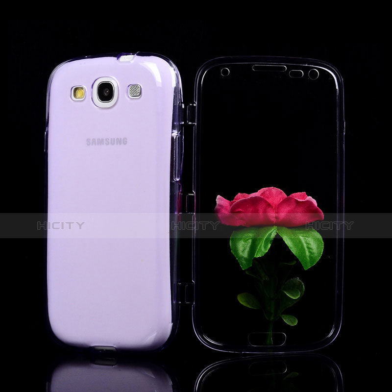 Funda Silicona Transparente Cubre Entero para Samsung Galaxy S3 4G i9305 Morado