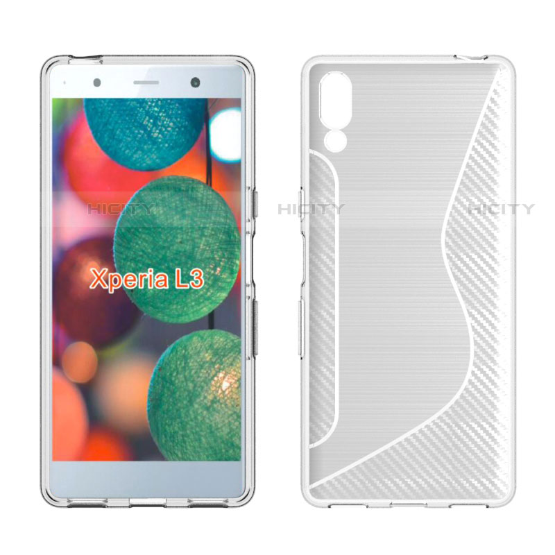 Funda Silicona Transparente S-Line Carcasa para Sony Xperia L3 Blanco