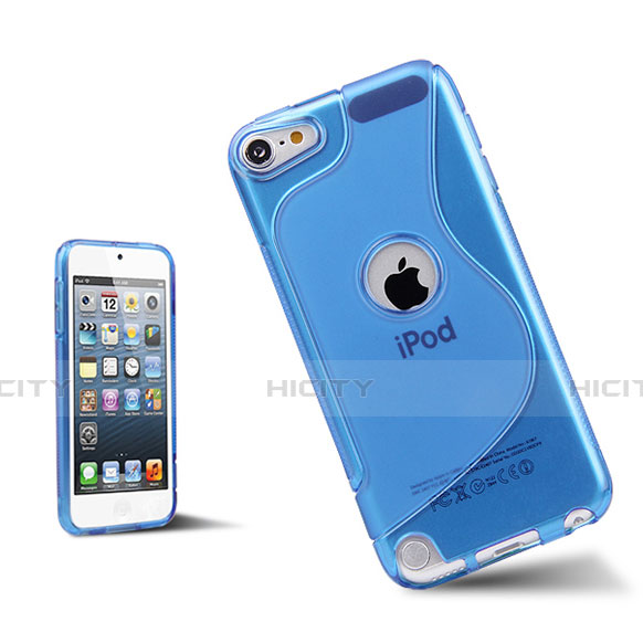 Funda Silicona Transparente S-Line para Apple iPod Touch 5 Azul