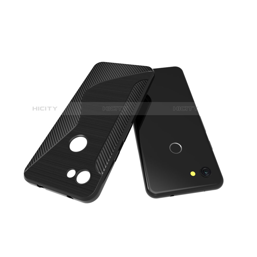 Funda Silicona Transparente S-Line para Google Pixel 3a Negro