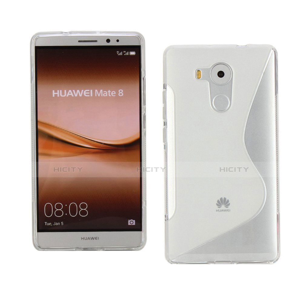 Funda Silicona Transparente S-Line para Huawei Mate 8 Blanco