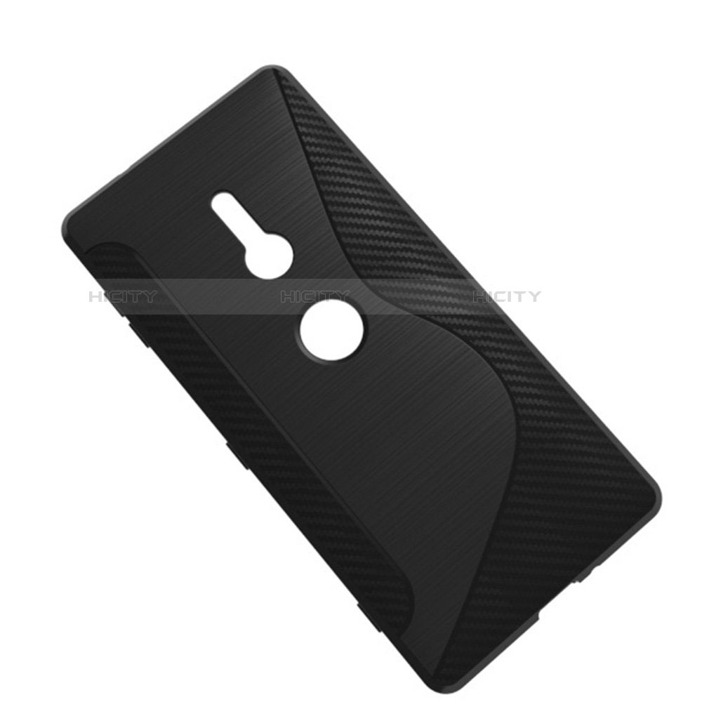 Funda Silicona Transparente S-Line para Sony Xperia XZ2 Negro