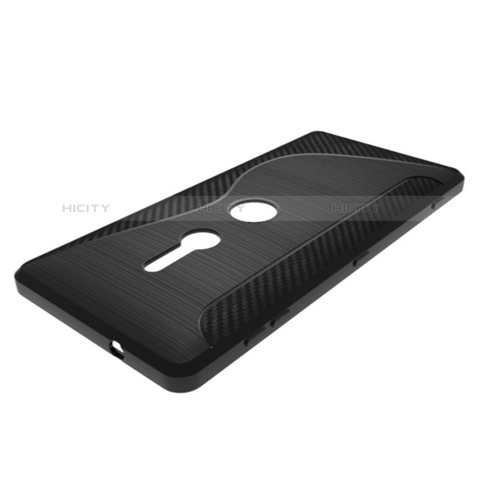 Funda Silicona Transparente S-Line para Sony Xperia XZ2 Negro