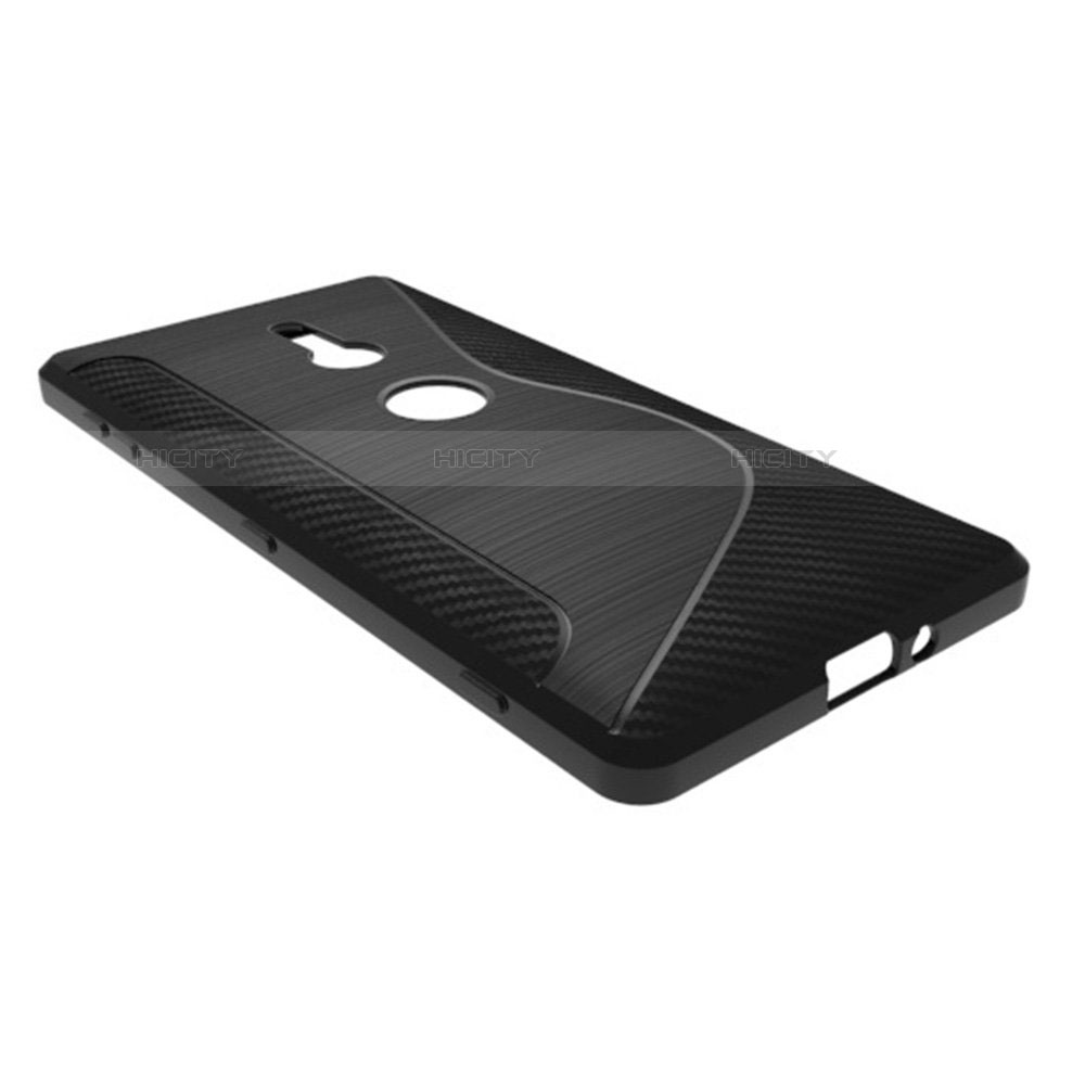 Funda Silicona Transparente S-Line para Sony Xperia XZ2 Negro