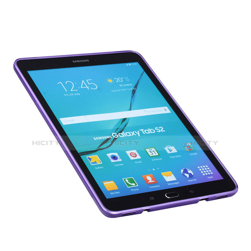 Funda Silicona Transparente X-Line para Samsung Galaxy Tab S2 8.0 SM-T710 SM-T715 Morado