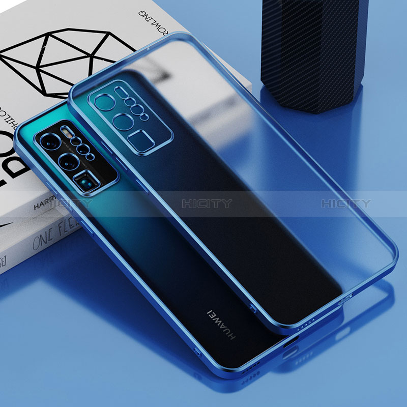 Funda Silicona Ultrafina Carcasa Transparente AN1 para Huawei P40 Pro Azul