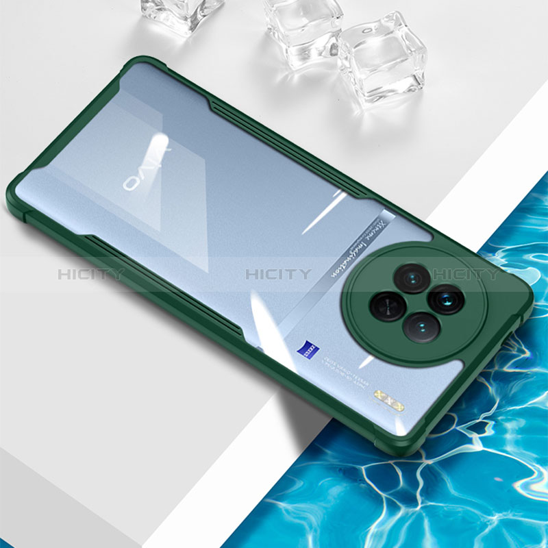Funda Silicona Ultrafina Carcasa Transparente BH1 para Vivo X90 Pro 5G Verde