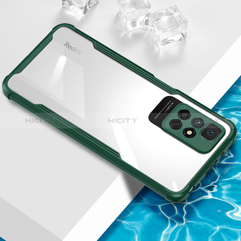Funda Silicona Ultrafina Carcasa Transparente BH1 para Xiaomi Redmi Note 11 4G (2021) Verde