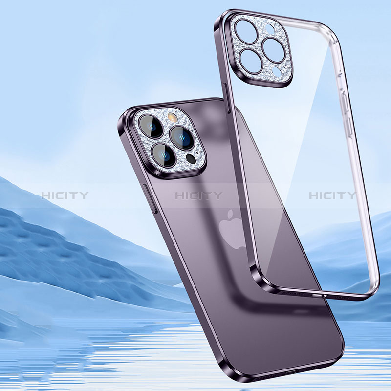 Funda Silicona Ultrafina Carcasa Transparente Bling-Bling LD2 para Apple iPhone 13 Pro