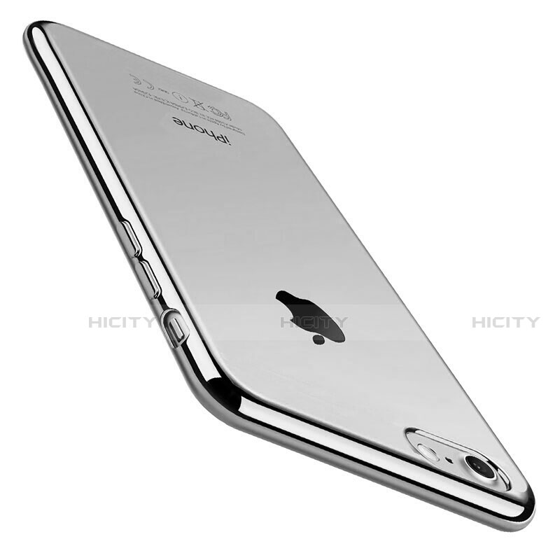 Funda Silicona Ultrafina Carcasa Transparente C01 para Apple iPhone SE (2020) Plata