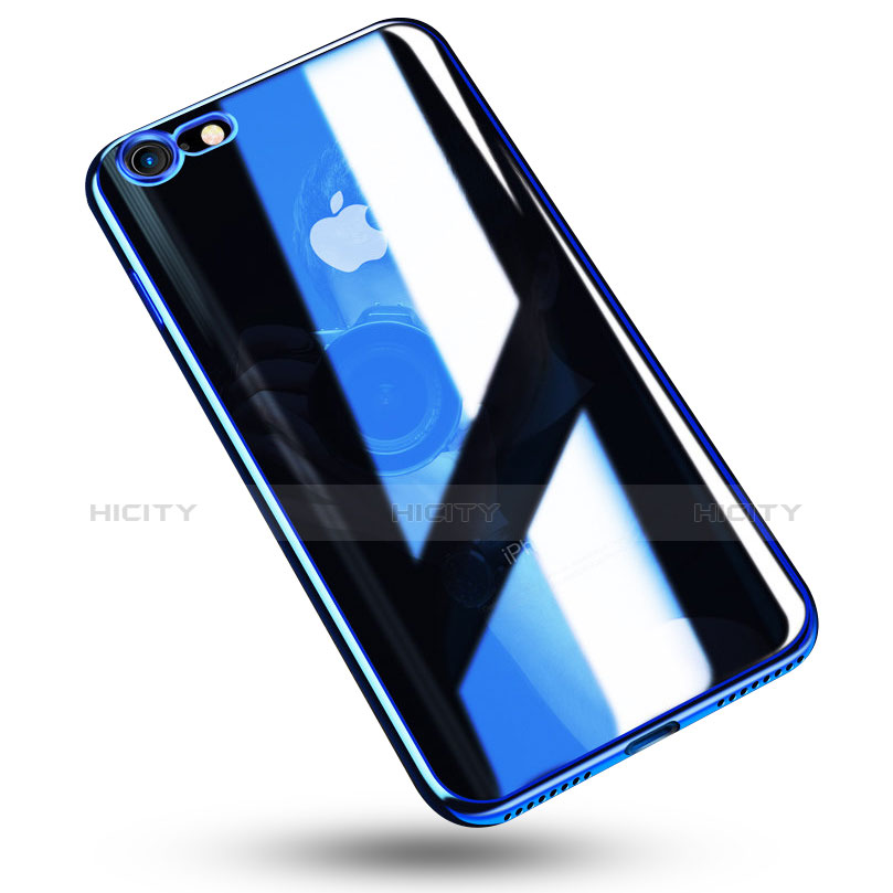 Funda Silicona Ultrafina Carcasa Transparente C02 para Apple iPhone 7 Azul