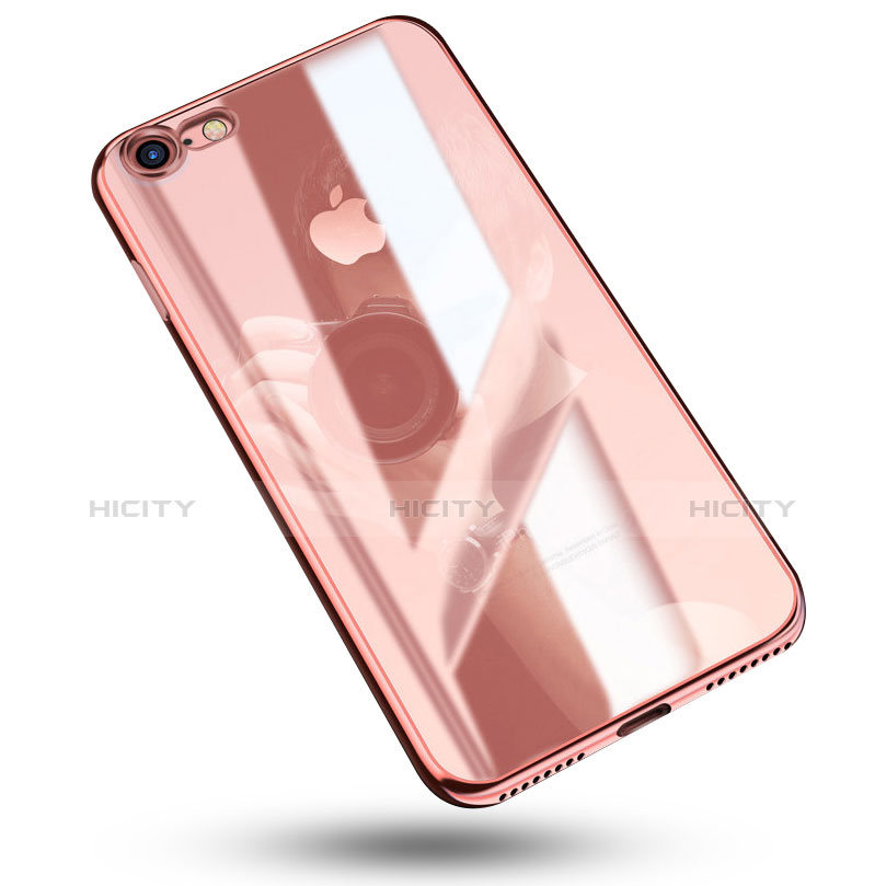 Funda Silicona Ultrafina Carcasa Transparente C02 para Apple iPhone 7 Oro Rosa
