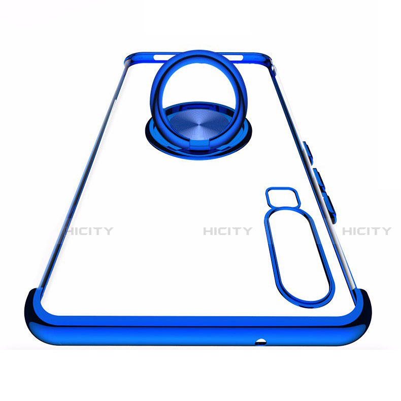 Funda Silicona Ultrafina Carcasa Transparente con Magnetico Anillo de dedo Soporte C02 para Huawei P30