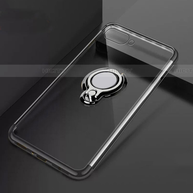 Funda Silicona Ultrafina Carcasa Transparente con Magnetico Anillo de dedo Soporte C02 para Oppo RX17 Neo