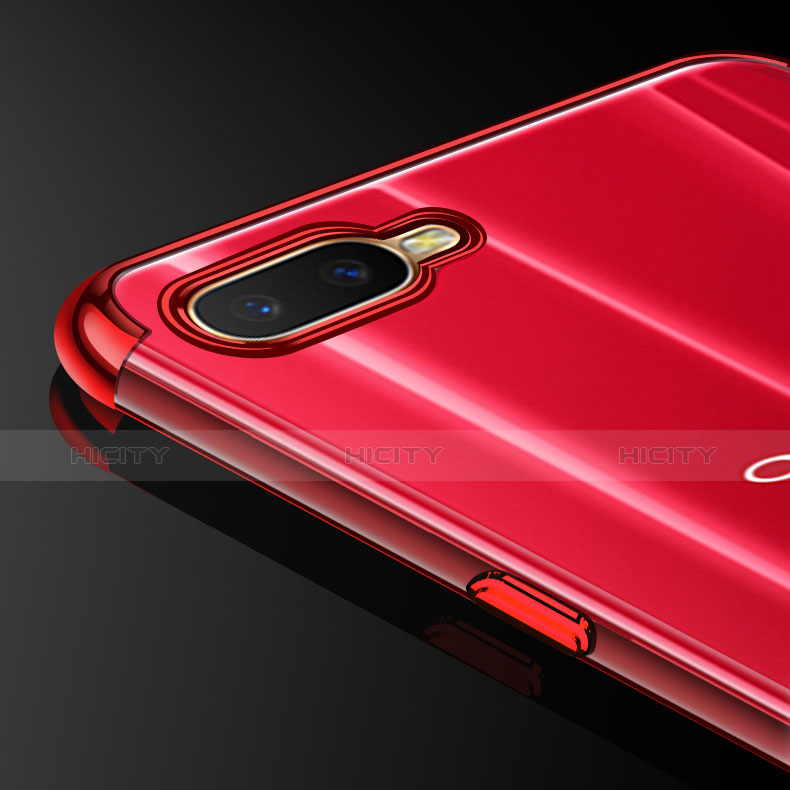 Funda Silicona Ultrafina Carcasa Transparente con Magnetico Anillo de dedo Soporte S01 para Oppo K1