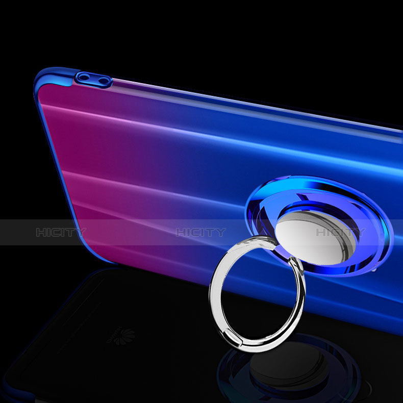 Funda Silicona Ultrafina Carcasa Transparente con Magnetico Anillo de dedo Soporte S01 para Oppo R15X