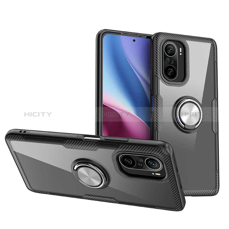 Funda Silicona Ultrafina Carcasa Transparente con Magnetico Anillo de dedo Soporte ZL1 para Xiaomi Mi 11X 5G