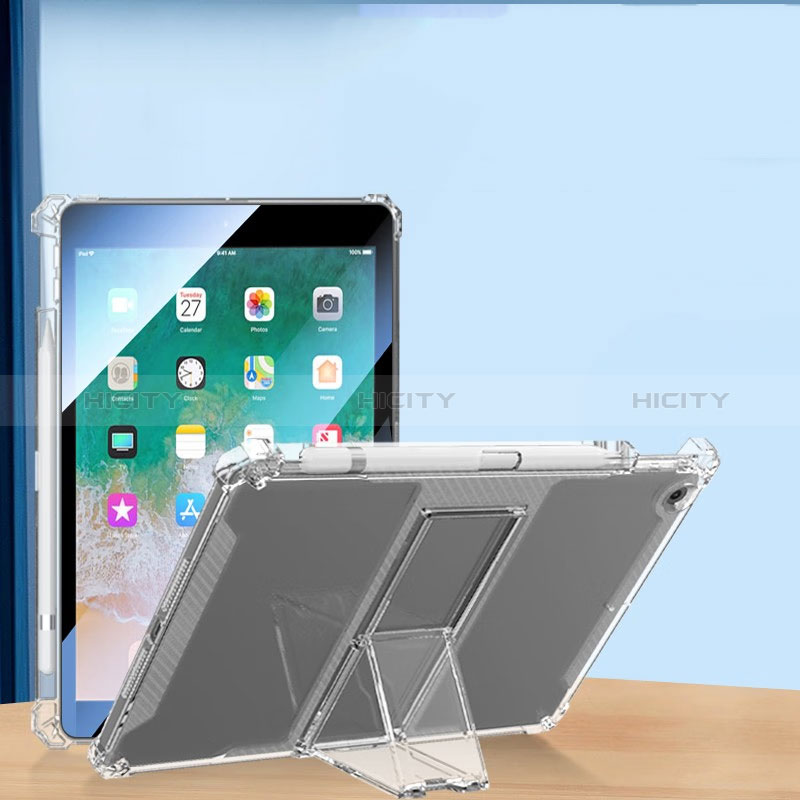 Funda Silicona Ultrafina Carcasa Transparente con Soporte para Apple iPad Air 2 Claro