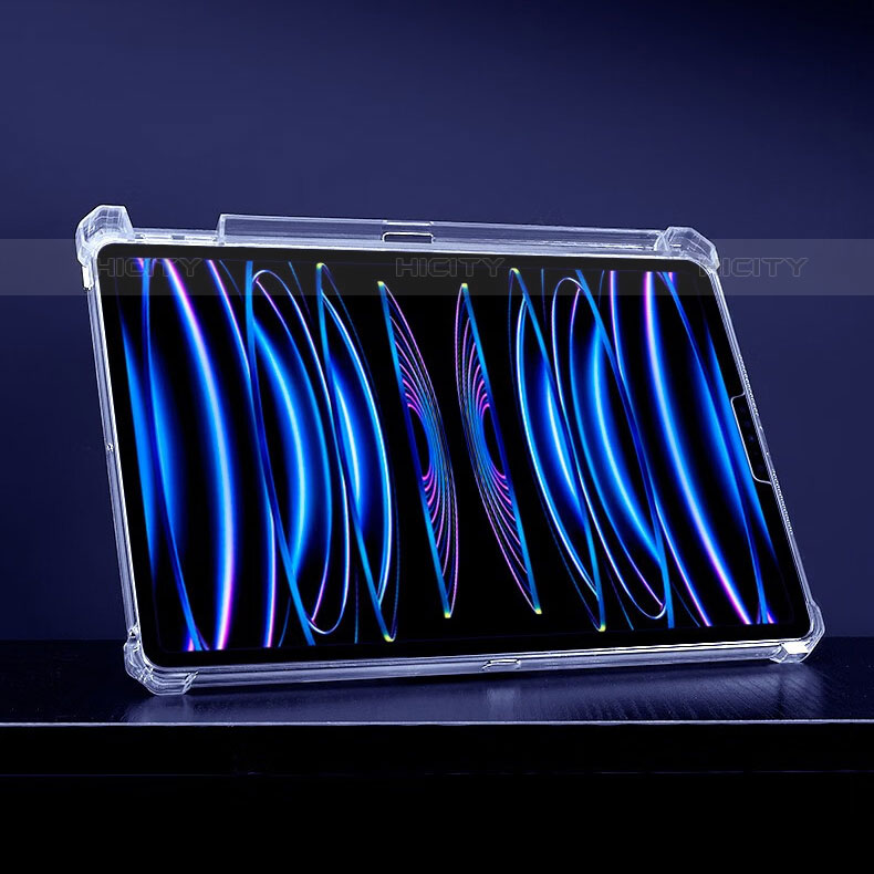 Funda Silicona Ultrafina Carcasa Transparente con Soporte para Apple iPad Pro 12.9 (2020) Claro
