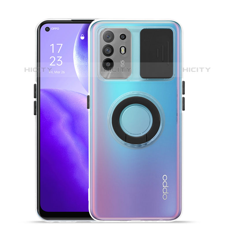 Funda Silicona Ultrafina Carcasa Transparente con Soporte para Oppo F19 Pro+ Plus 5G