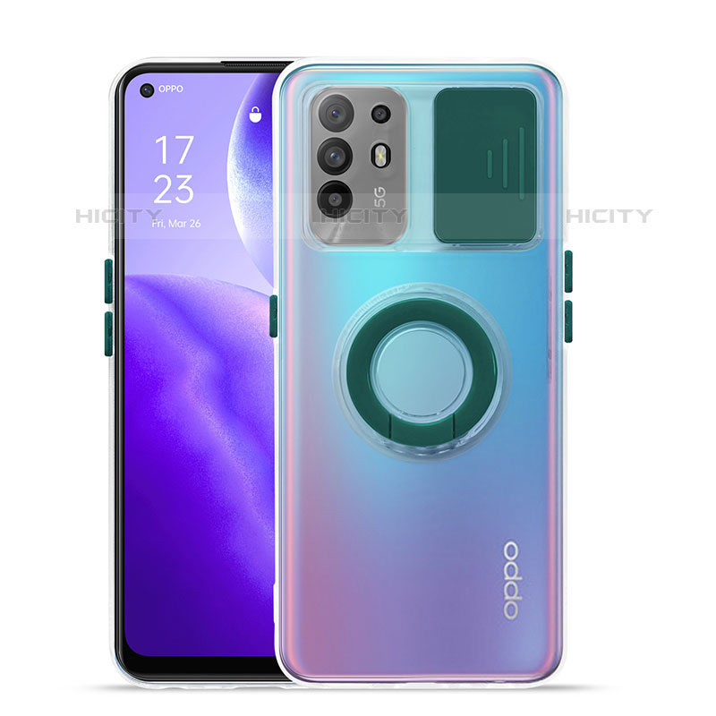 Funda Silicona Ultrafina Carcasa Transparente con Soporte para Oppo F19 Pro+ Plus 5G