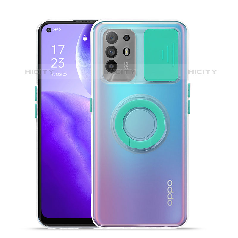 Funda Silicona Ultrafina Carcasa Transparente con Soporte para Oppo F19 Pro+ Plus 5G