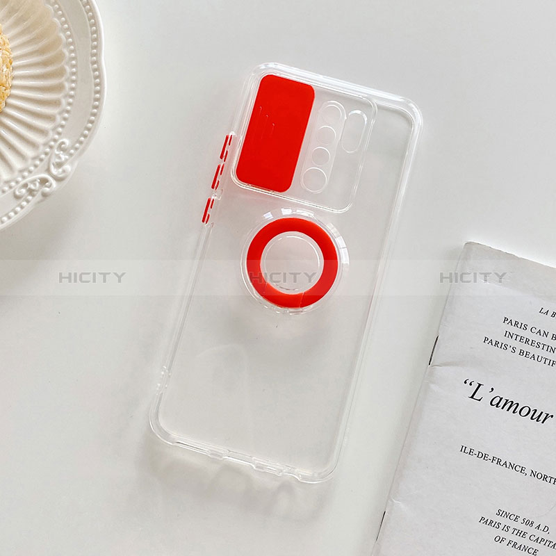 Funda Silicona Ultrafina Carcasa Transparente con Soporte para Xiaomi Redmi 9 Prime India