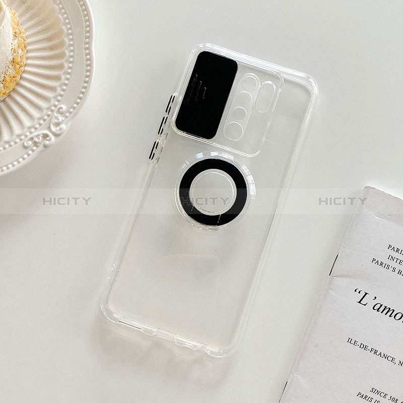 Funda Silicona Ultrafina Carcasa Transparente con Soporte para Xiaomi Redmi 9 Prime India