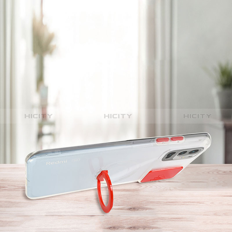 Funda Silicona Ultrafina Carcasa Transparente con Soporte para Xiaomi Redmi Note 10 5G