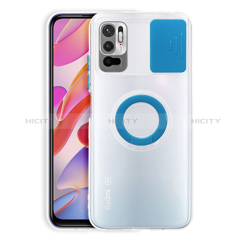 Funda Silicona Ultrafina Carcasa Transparente con Soporte para Xiaomi Redmi Note 10 5G