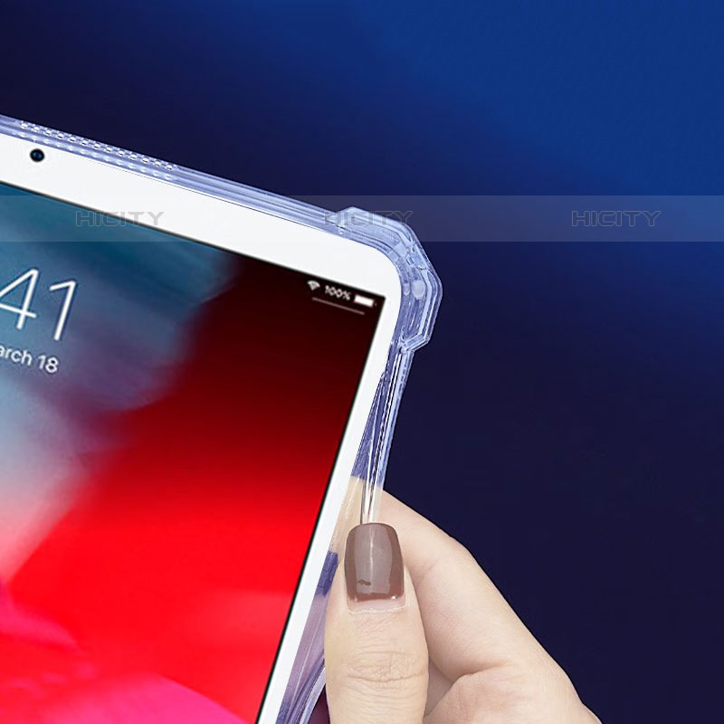 Funda Silicona Ultrafina Carcasa Transparente con Soporte S01 para Apple iPad Mini 5 (2019) Claro