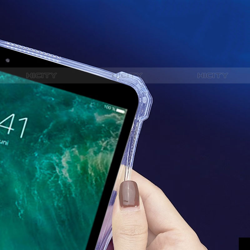 Funda Silicona Ultrafina Carcasa Transparente con Soporte S01 para Apple iPad Pro 10.5 Claro