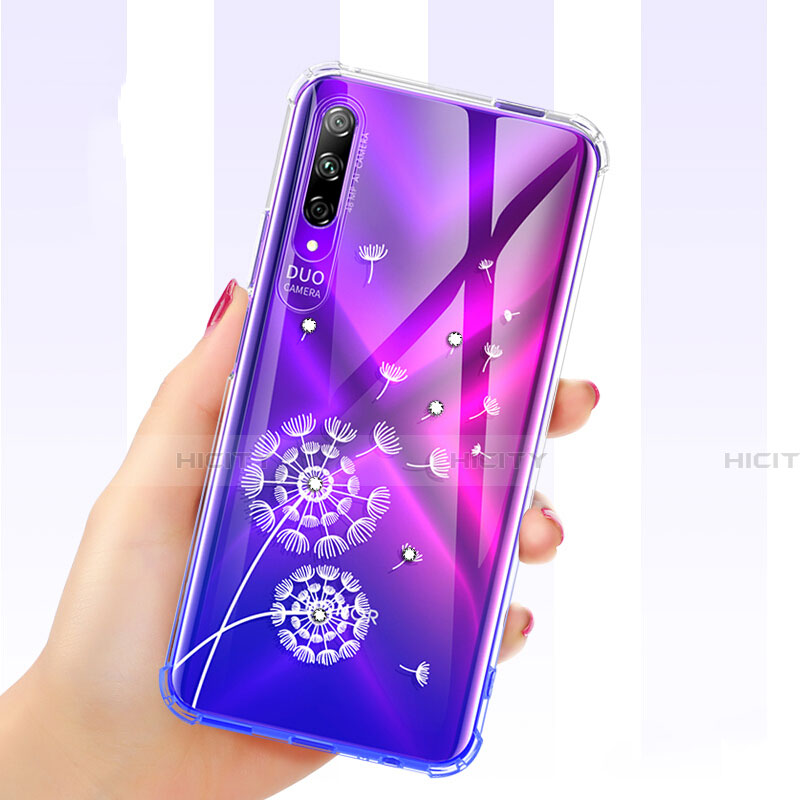 Funda Silicona Ultrafina Carcasa Transparente Flores para Huawei Honor 9X Pro