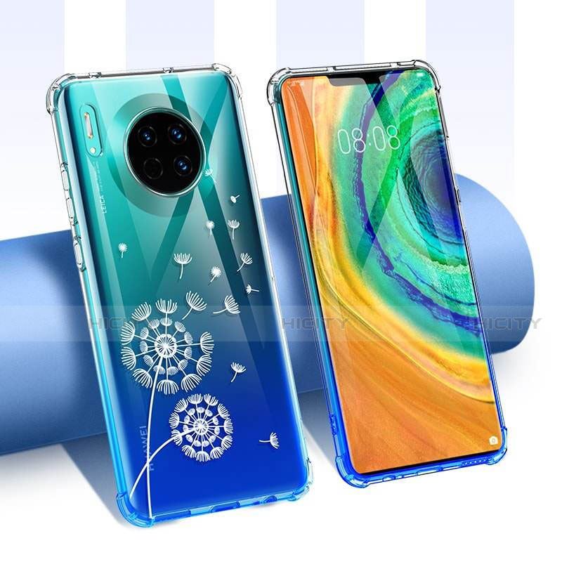 Funda Silicona Ultrafina Carcasa Transparente Flores para Huawei Mate 30