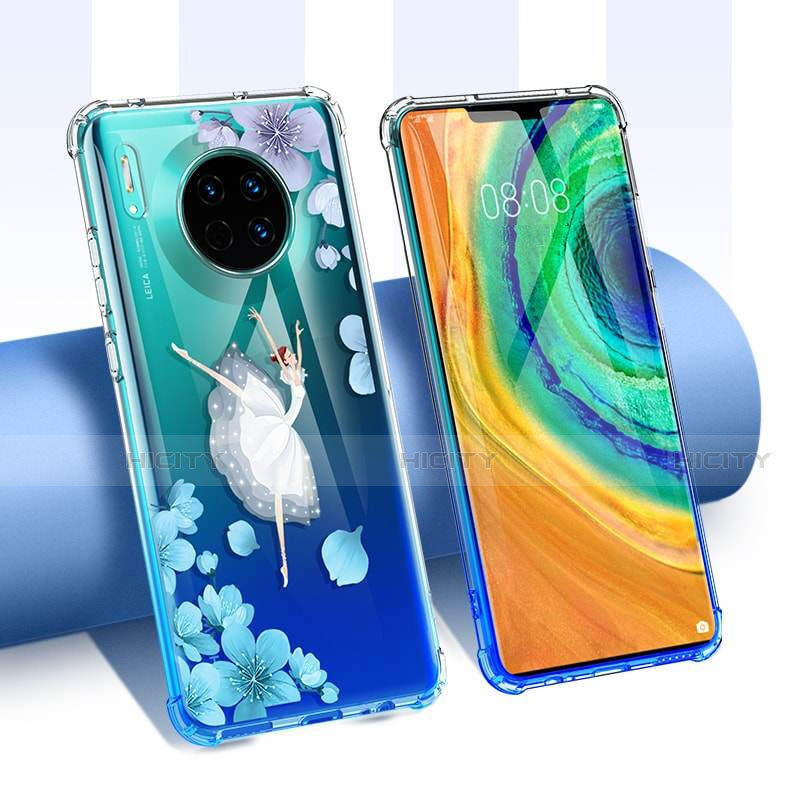 Funda Silicona Ultrafina Carcasa Transparente Flores para Huawei Mate 30 5G Multicolor