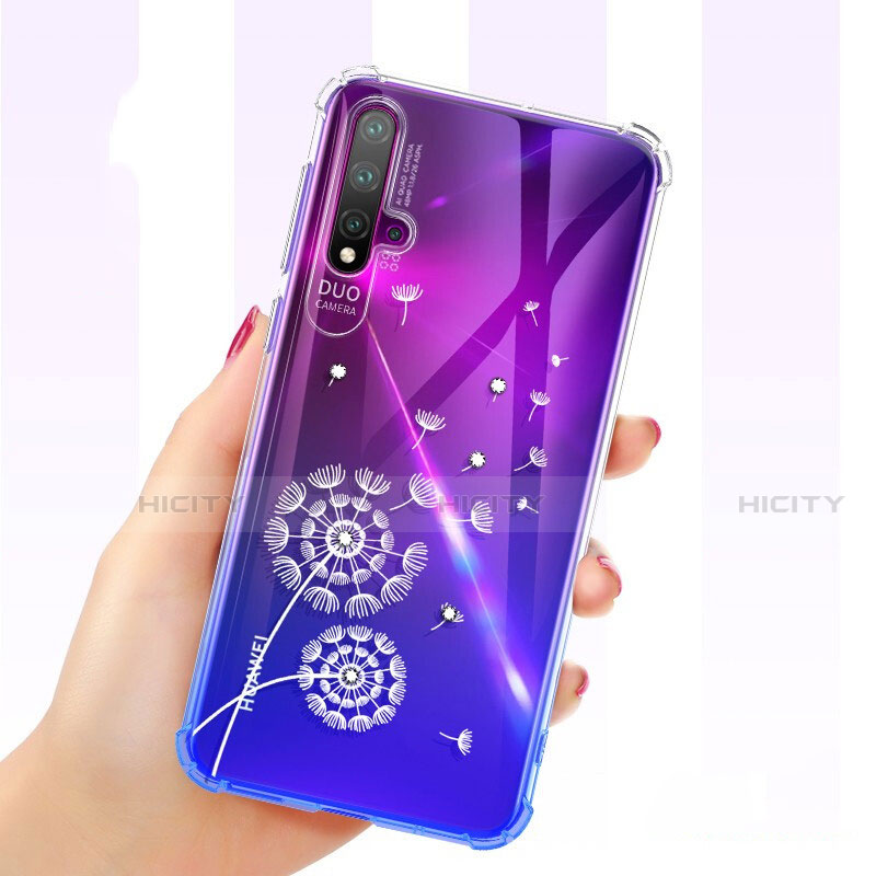 Funda Silicona Ultrafina Carcasa Transparente Flores para Huawei Nova 5 Pro