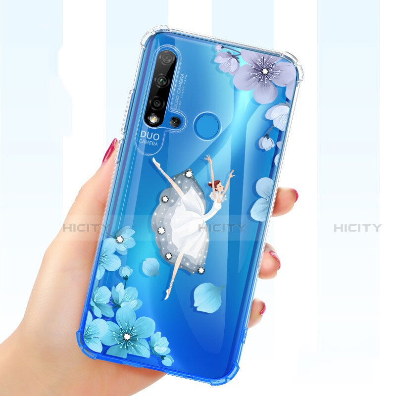 Funda Silicona Ultrafina Carcasa Transparente Flores para Huawei P20 Lite (2019)