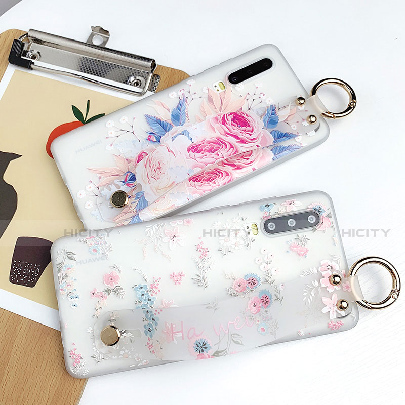 Funda Silicona Ultrafina Carcasa Transparente Flores para Huawei P30