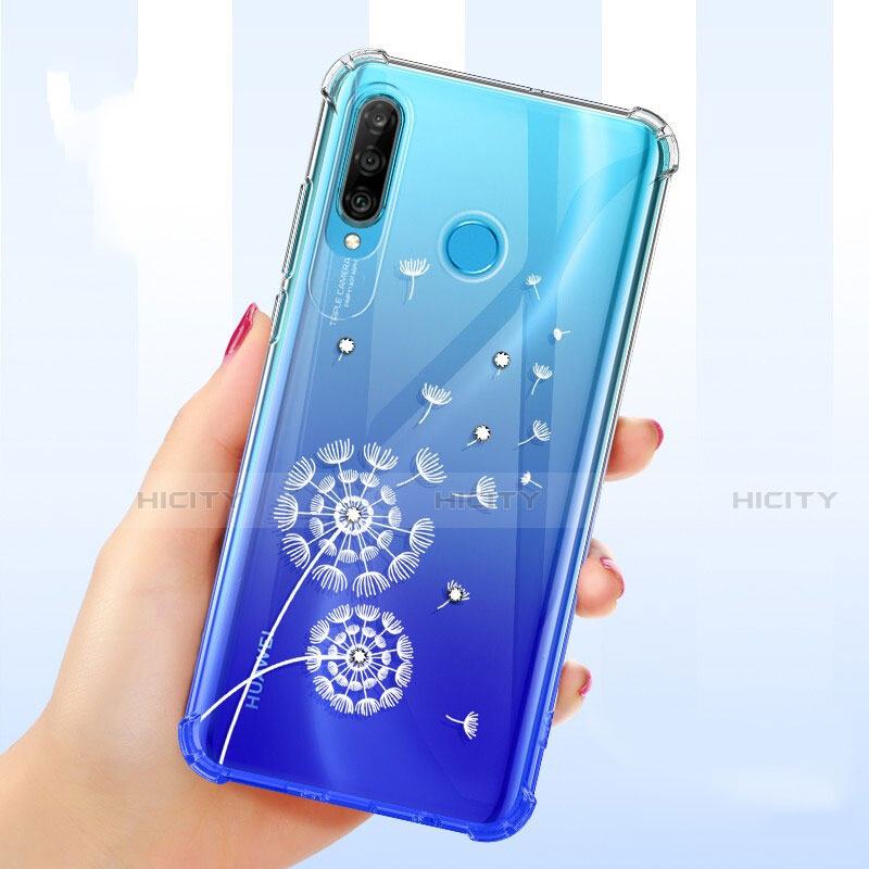 Funda Silicona Ultrafina Carcasa Transparente Flores para Huawei P30 Lite New Edition