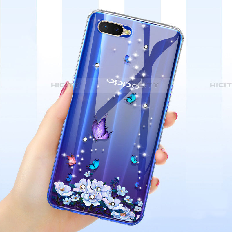 Funda Silicona Ultrafina Carcasa Transparente Flores para Oppo RX17 Neo