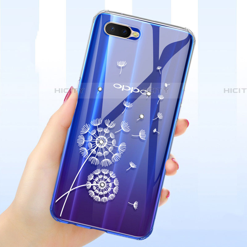 Funda Silicona Ultrafina Carcasa Transparente Flores para Oppo RX17 Neo