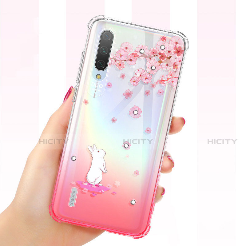 Funda Silicona Ultrafina Carcasa Transparente Flores para Xiaomi Mi A3