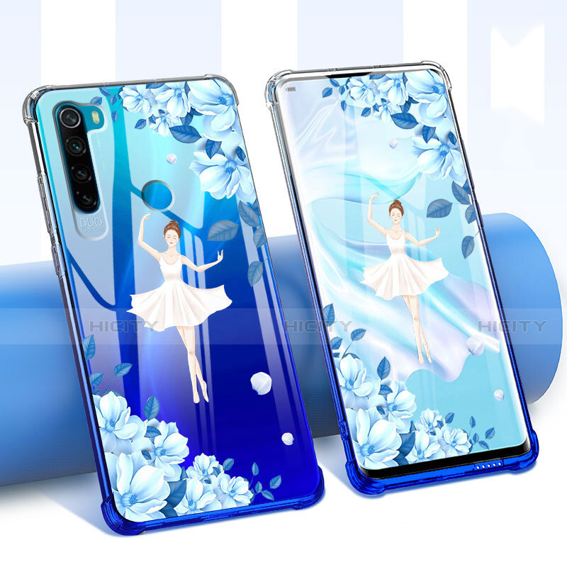 Funda Silicona Ultrafina Carcasa Transparente Flores para Xiaomi Redmi Note 8T