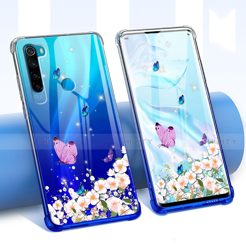 Funda Silicona Ultrafina Carcasa Transparente Flores para Xiaomi Redmi Note 8T