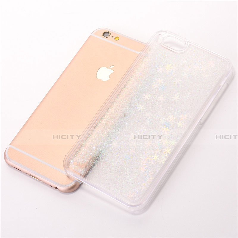 Funda Silicona Ultrafina Carcasa Transparente Flores T01 para Apple iPhone 6S