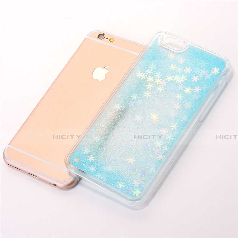 Funda Silicona Ultrafina Carcasa Transparente Flores T01 para Apple iPhone 6S Plus