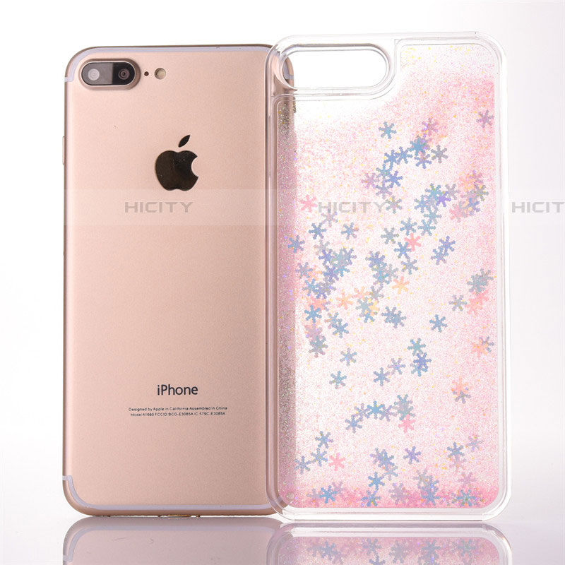 Funda Silicona Ultrafina Carcasa Transparente Flores T01 para Apple iPhone 7 Plus